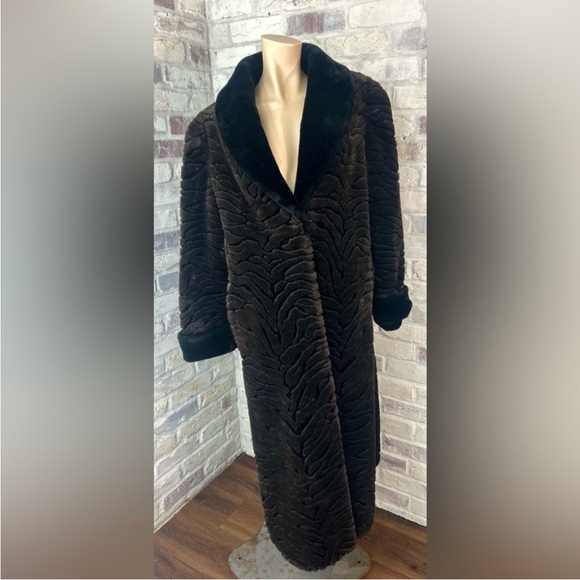 Black & Brown Faux Fur Coat - Picture 2 of 8